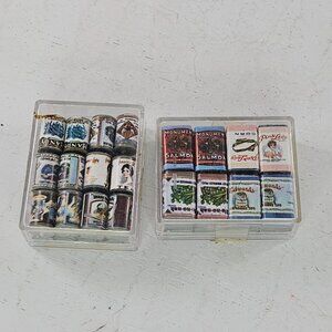 Dollhouse Miniature Old Fashion Grocery Store Tins Canned Goods 1:12 Scale 48 Ct